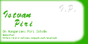 istvan piri business card
